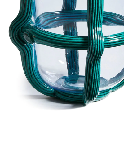 Shop Cassina Sestiere Glass Vase In Blue