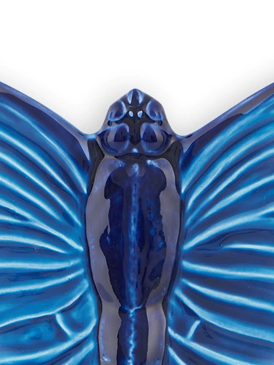 Shop Bordallo Pinheiro 'cloudy Butterflies' Dish In Blue