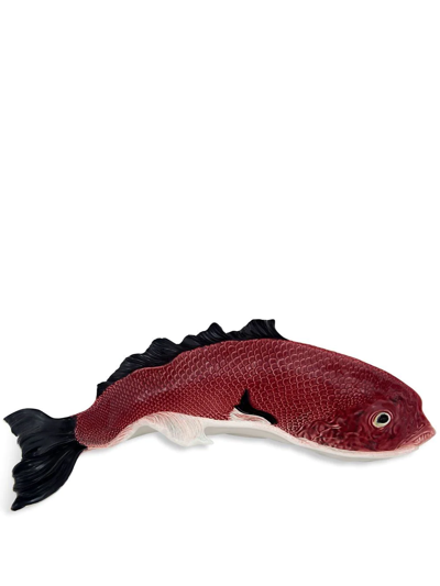 Shop Bordallo Pinheiro 'peixes' Curved Platter Plate In Red