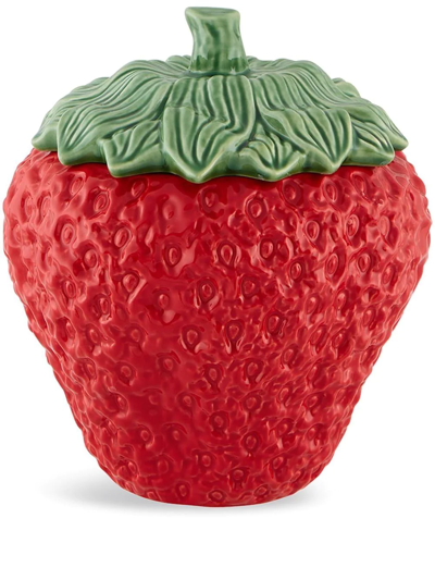 Shop Bordallo Pinheiro 'morango' Strawberry Tureen In Red