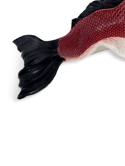 Bordallo Pinheiro 'peixes' Curved Platter Plate In Red