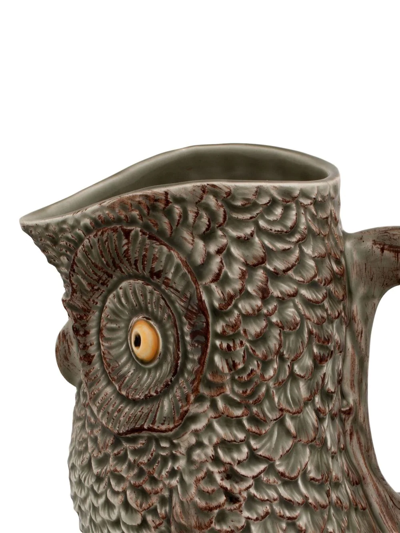 Bordallo Pinheiro Owl Pitcher In Brown