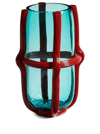 Shop Cassina Sestiere Glass Vase In Multicolour