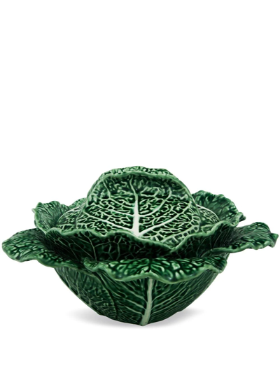 Shop Bordallo Pinheiro 'couve' Glazed Tureen In Green