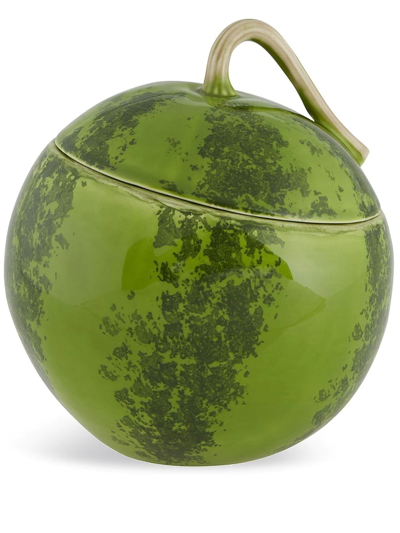 Shop Bordallo Pinheiro 'melancia' Glazed Tureen In Green