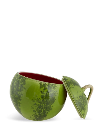 Bordallo Pinheiro 'melancia' Glazed Tureen In Green