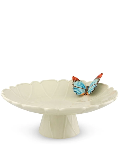 Shop Bordallo Pinheiro 'cloudy Butterflies' Cake-stand In White