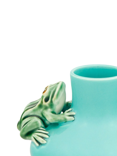 Shop Bordallo Pinheiro 'jarra Rãs' Frog-ornament Vase In Green