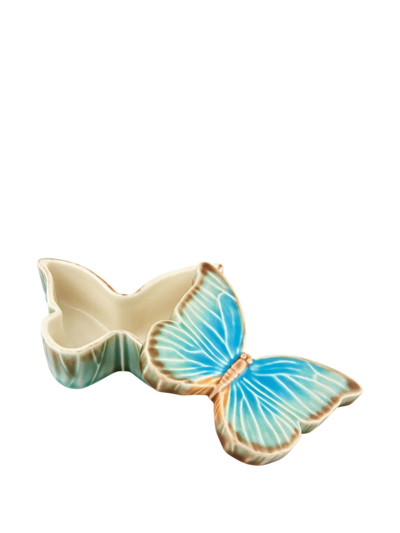 Shop Bordallo Pinheiro 'cloudy Butterflies' Trinket Box In Green