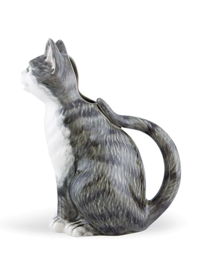 Bordallo Pinheiro Cat Pitcher In Grey