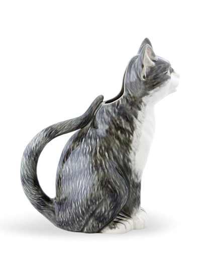Bordallo Pinheiro Cat Pitcher In Grey