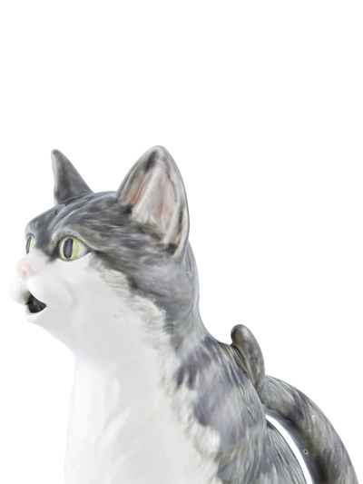 Bordallo Pinheiro Cat Pitcher In Grey