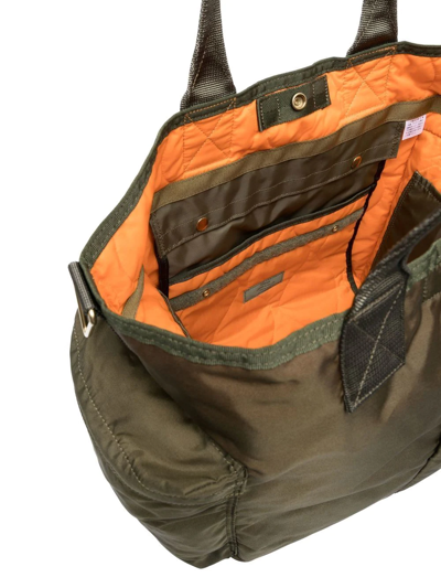 Porter-yoshida & Co Logo-patch Tote Bag In Grün
