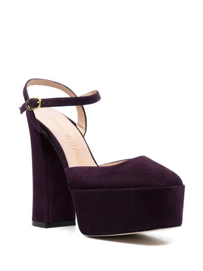 Shop Stuart Weitzman Platform Heel Pumps In Violett