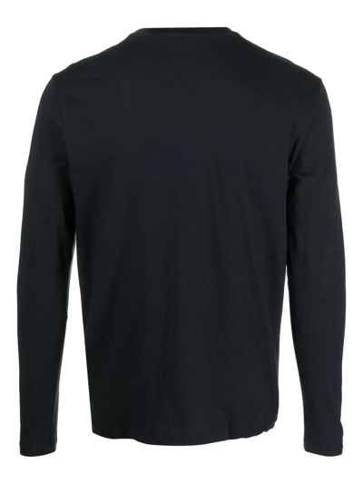 Shop Majestic Crew Neck Long-sleeved T-shirt In Blau