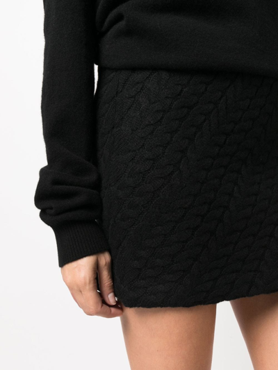 Shop Loulou Studio Cable-knit Mini Skirt In Schwarz