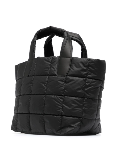 Shop Veecollective Quilted Tote Bag In Schwarz