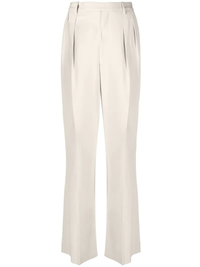 Shop Axel Arigato Jackie Pleated Straight Trousers In Neutrals