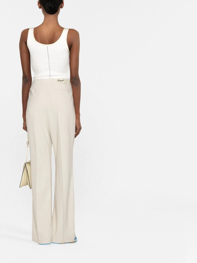 Shop Axel Arigato Jackie Pleated Straight Trousers In Neutrals