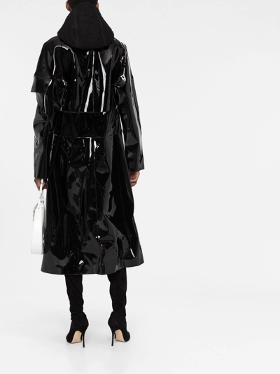 Shop Alyx Hooded Pvc Rain Coat In Schwarz