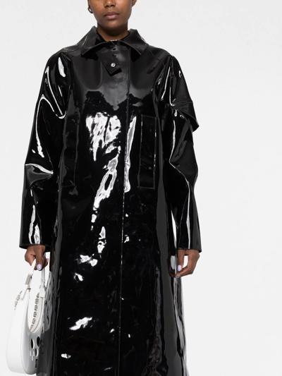 Shop Alyx Hooded Pvc Rain Coat In Schwarz