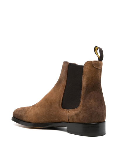 Doucal's Suede Chelsea Boots In Braun