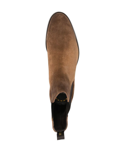 Doucal's Suede Chelsea Boots In Braun