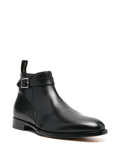Shop Doucal's Buckle-detail Ankle Boots In Schwarz