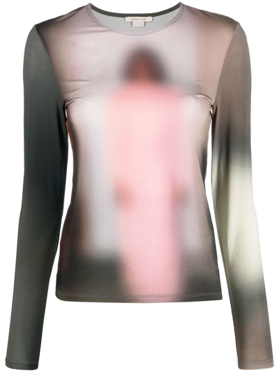 Shop Paloma Wool Tie-dye Long Sleeve Top In Grau