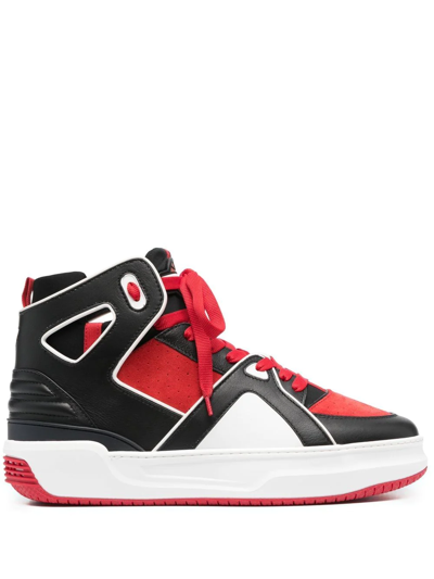Shop Just Don Basketball Courtside High-top Sneakers In Rot