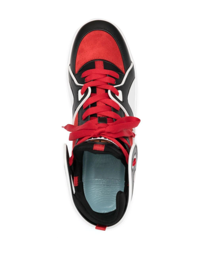 Shop Just Don Basketball Courtside High-top Sneakers In Rot