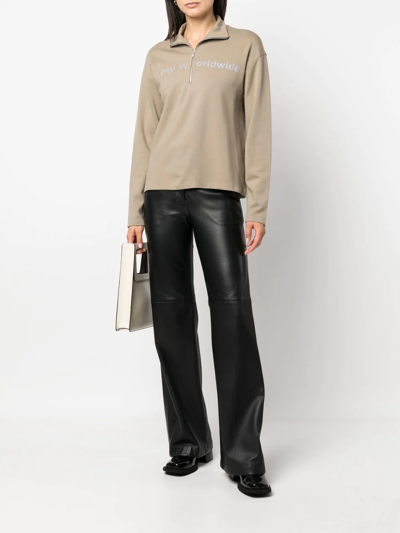 Shop Paloma Wool Worldwide Zip-collar Top In Grau