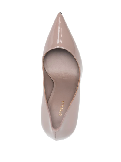 Le Silla 115mm Eva Patent Leather Pumps In Brown