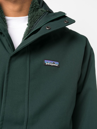 Shop Patagonia Logo Print Jacket In Grün