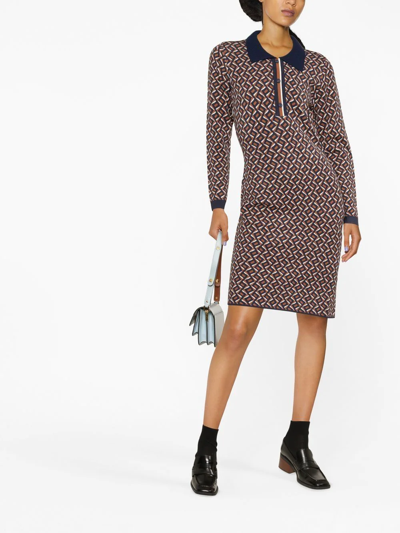 Shop Diane Von Furstenberg Milena Polo Mini Dress In Braun