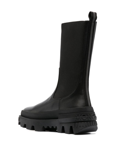 Moncler Neue Chelsea High Ankle Boots In Schwarz