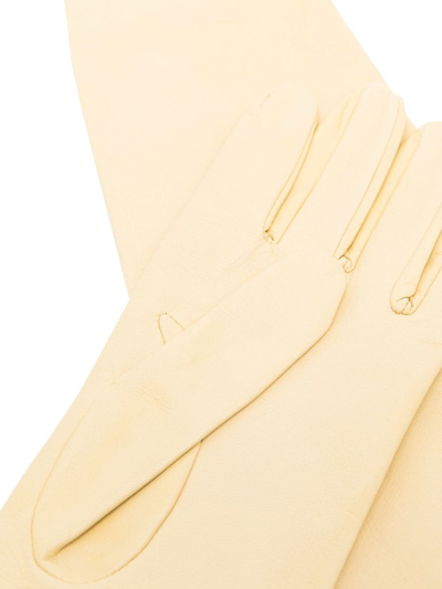 Shop Jil Sander Long Elbow-length Gloves In Gelb