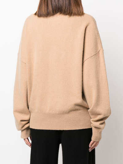 Extreme Cashmere Jill Roll-neck Cashmere Umper In Nude