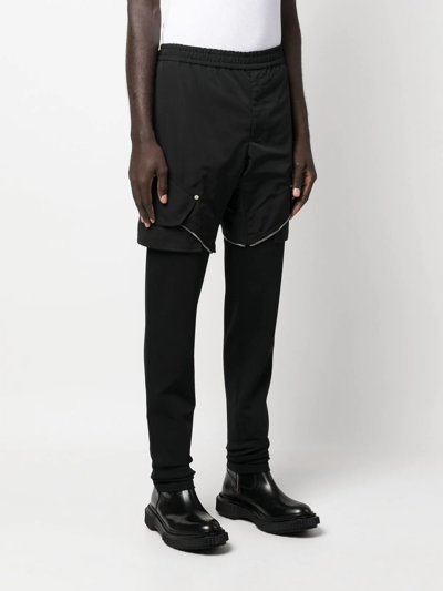 Alyx Zip-detail Layered Trousers In Black
