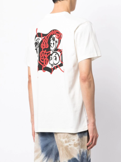 Shop Bluemarble Chest Logo-print Detail T-shirt In Weiss