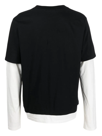 Shop Botter Logo Print Long Sleeve T-shirt In Schwarz