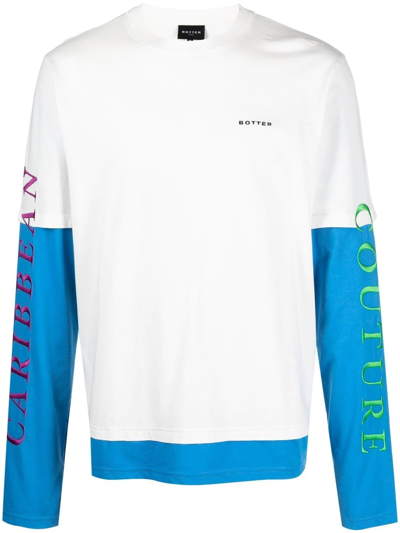 Shop Botter Logo Print Sweatshirt In Weiss