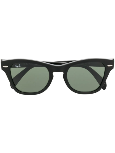 Ray Ban Rectangle-frame Sunglasses In Schwarz