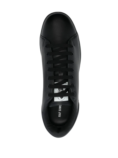 Shop Raf Simons Round-toe Low-top Sneakers In 2017 Brushed Black