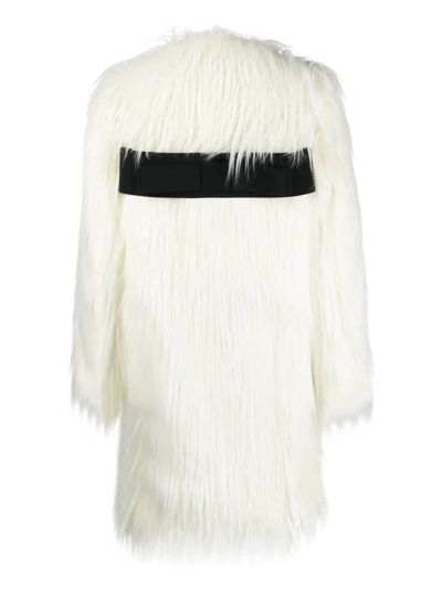 Shop Alabama Muse Oversize Faux-fur Coat In Weiss