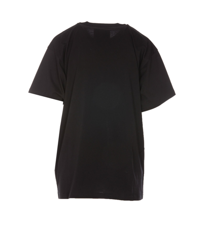 Shop Moschino Black Cotton T-shirt