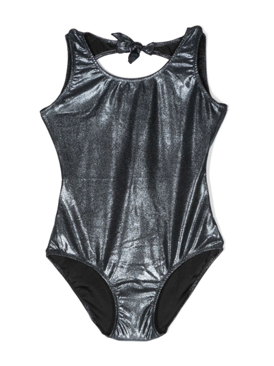 Andorine Metallic-effect Swimsuit In Blue