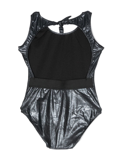 Andorine Metallic-effect Swimsuit In Blue