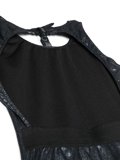 Andorine Metallic-effect Swimsuit In Blue