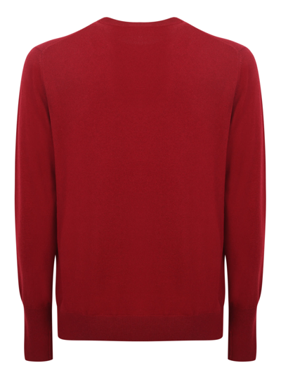Shop Ballantyne Red Cashmere Pullover